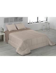 EDREDON NORDICO BICOLOR FIBRA SAMANTA BEIGE/AVELLANA 2