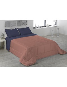 EDREDON NORDICO BICOLOR FIBRA SAMANTA MARINO/CORAL 2