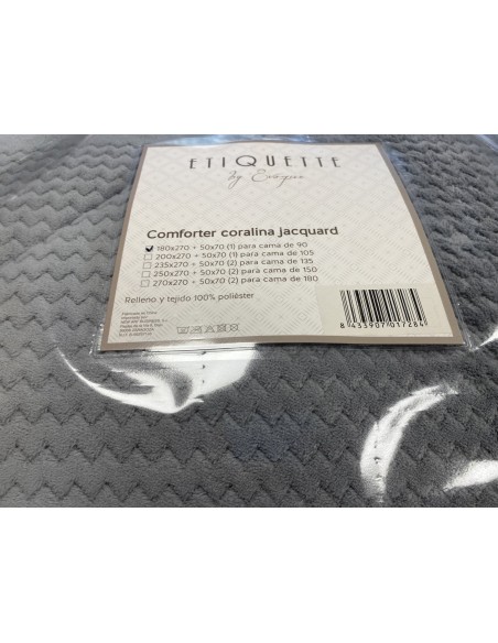 EDREDÓN CORALINA SHERPA GRIS
